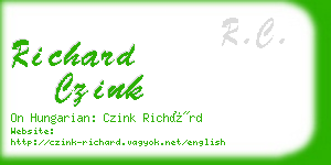 richard czink business card